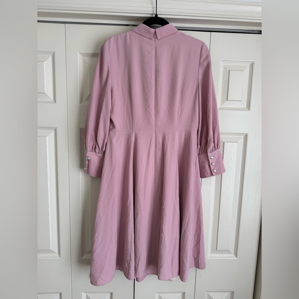 Halogen x Atlantic Pacific Bow Detail Fit & Flare Dress - Picture 9 of 11